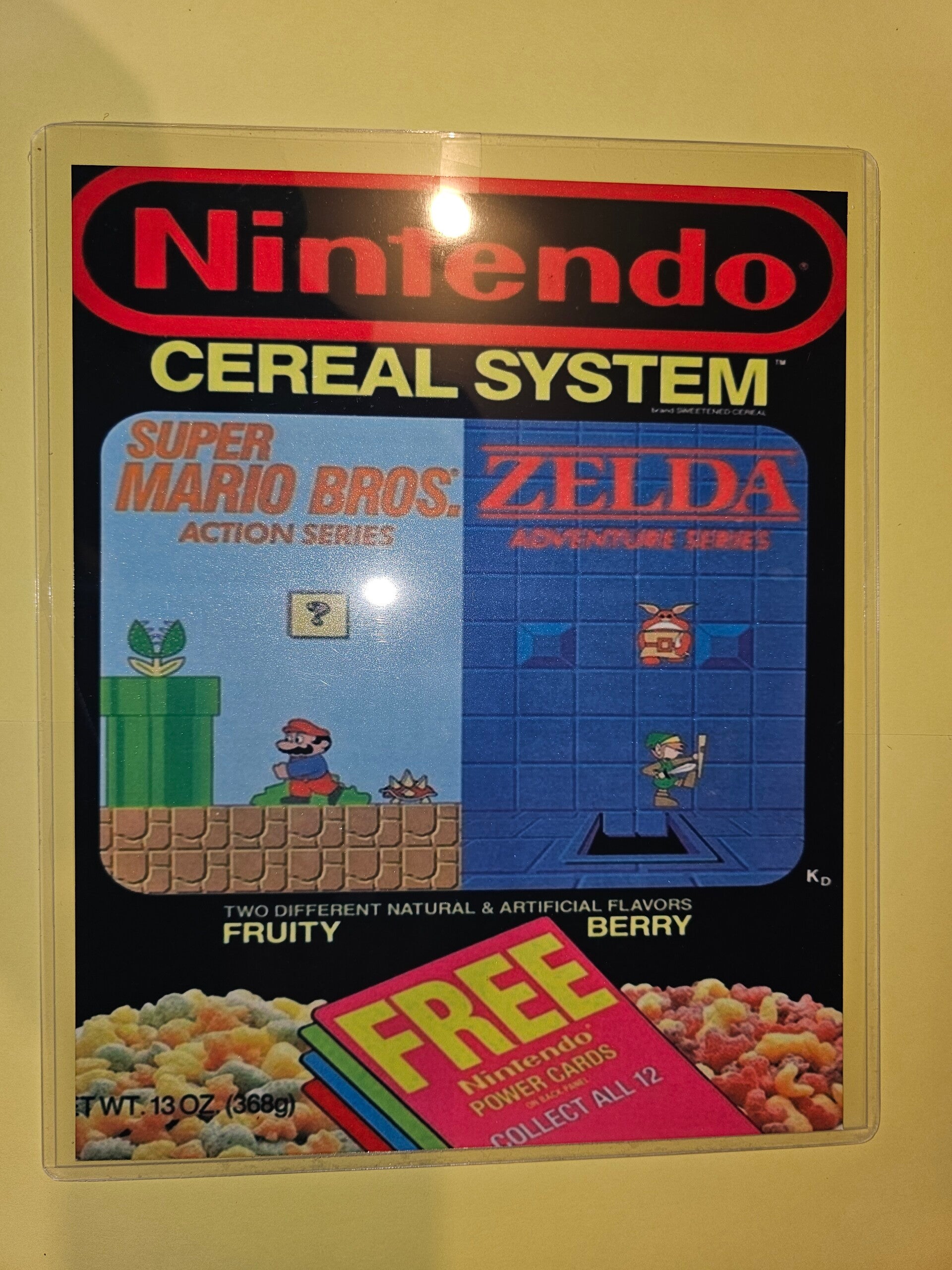 🎮 Nintendo Mario & Zelda Cereal Poster Metal Sign