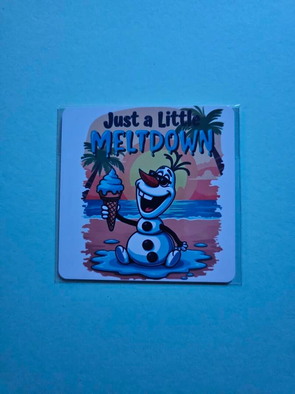 ❄️ Just a Little Melt Olaf Down Magnet 🧊