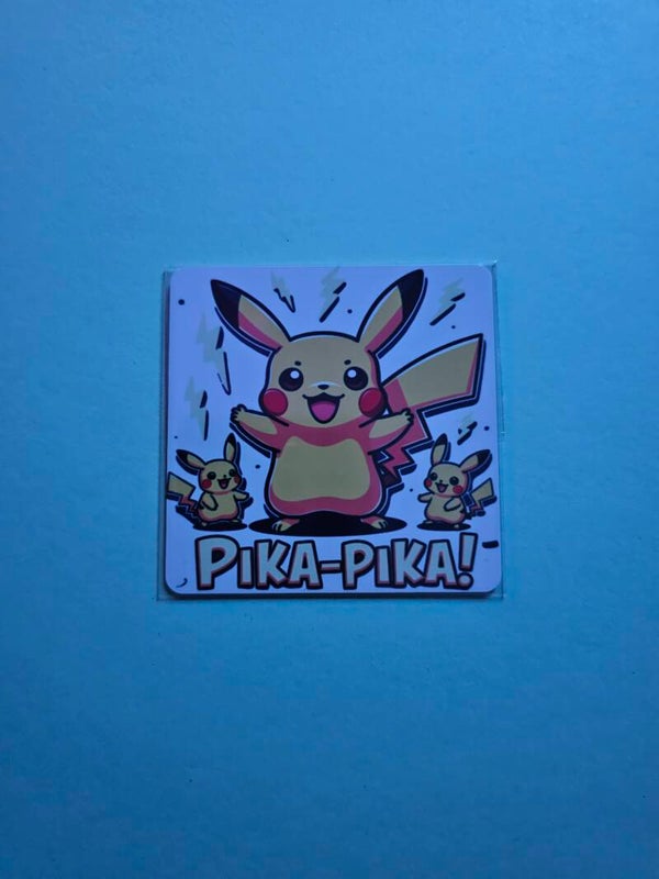 **⚡ Pika-Pika Pikachu 3"x3" Magnet**