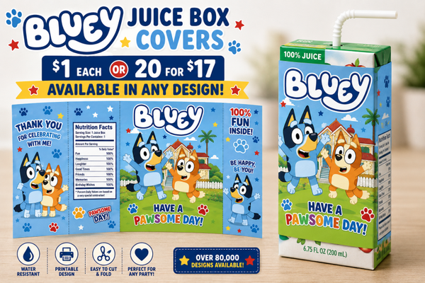 Bluey Jice Box Covers