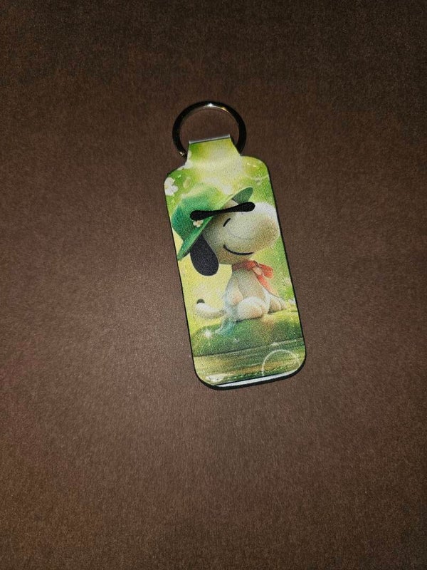 🍀 St. Patrick’s Day Snoopy Lip Balm Holder Keychain 🍀