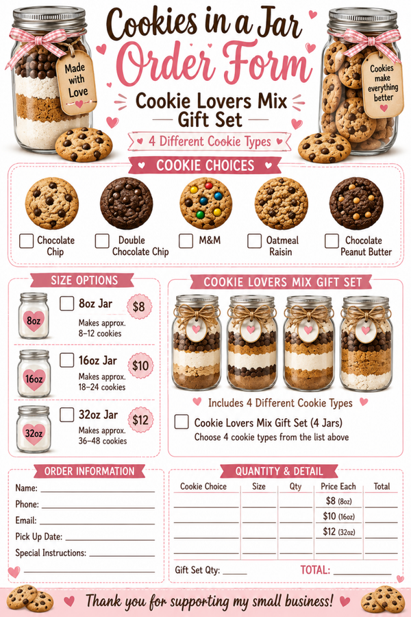 🍪💕 COOKIES IN A JAR 💕🍪