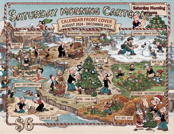 📺 Saturday Morning Cartoons Calendar (August 2026 – December 2027)