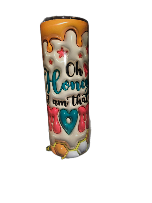🍯 “Oh, Honey I’m That MOM” 20oz Tumbler 🐝💖