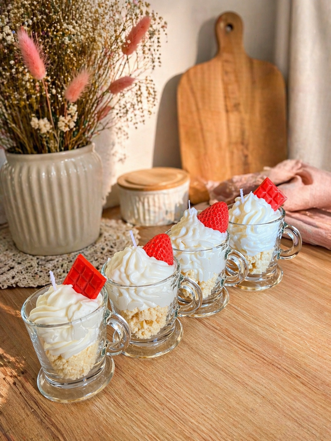 Bougie mini fraise gourmande