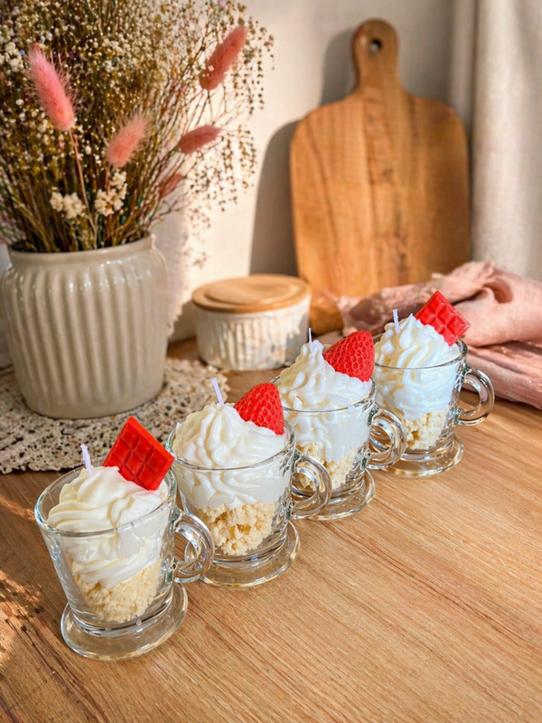 Bougie mini fraise gourmande
