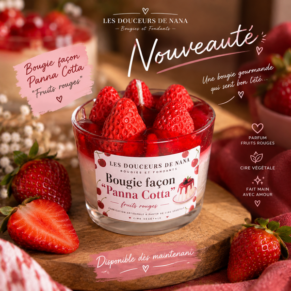 Bougie Panacotta fruits rouges