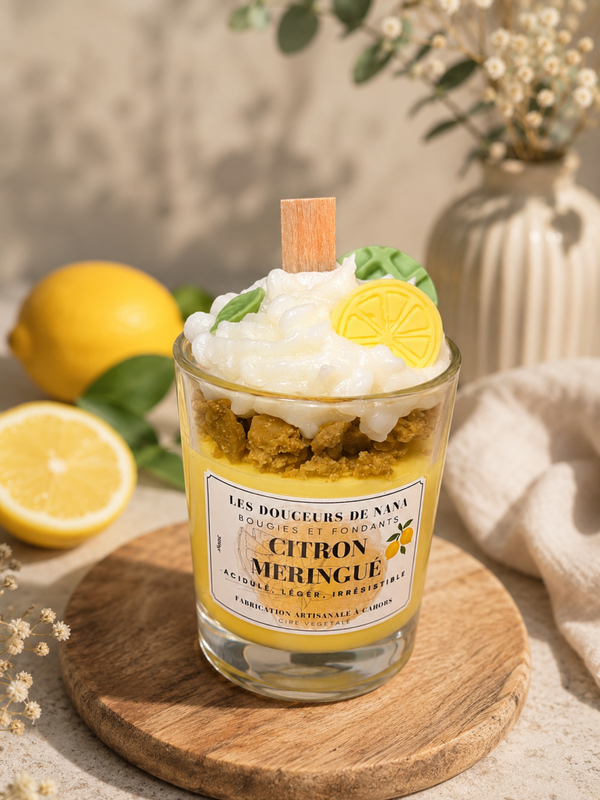 Bougie citron meringué