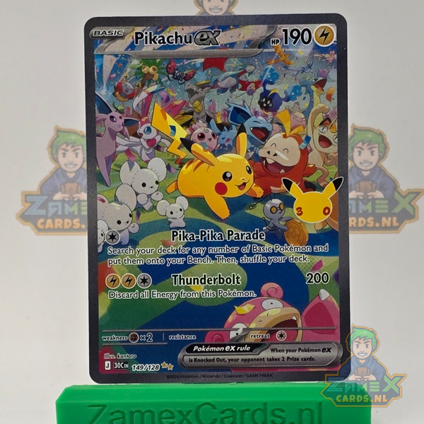 Pikachu ex (30C 149) - 30th Celebration