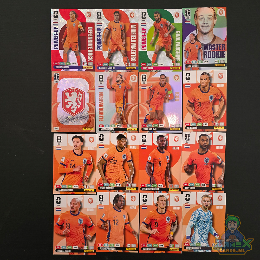 Full Set - Team Nederland - 16 kaarten