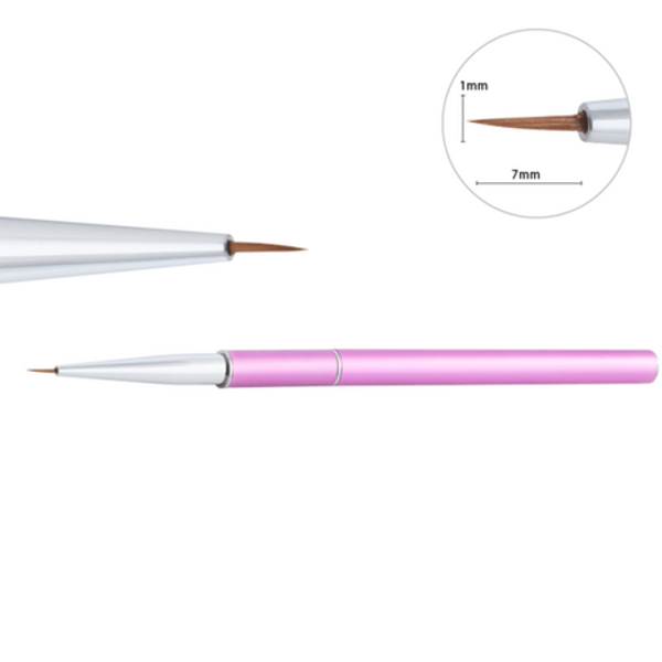 Nail Brush for decorations KOLINSKY #00  (pink)