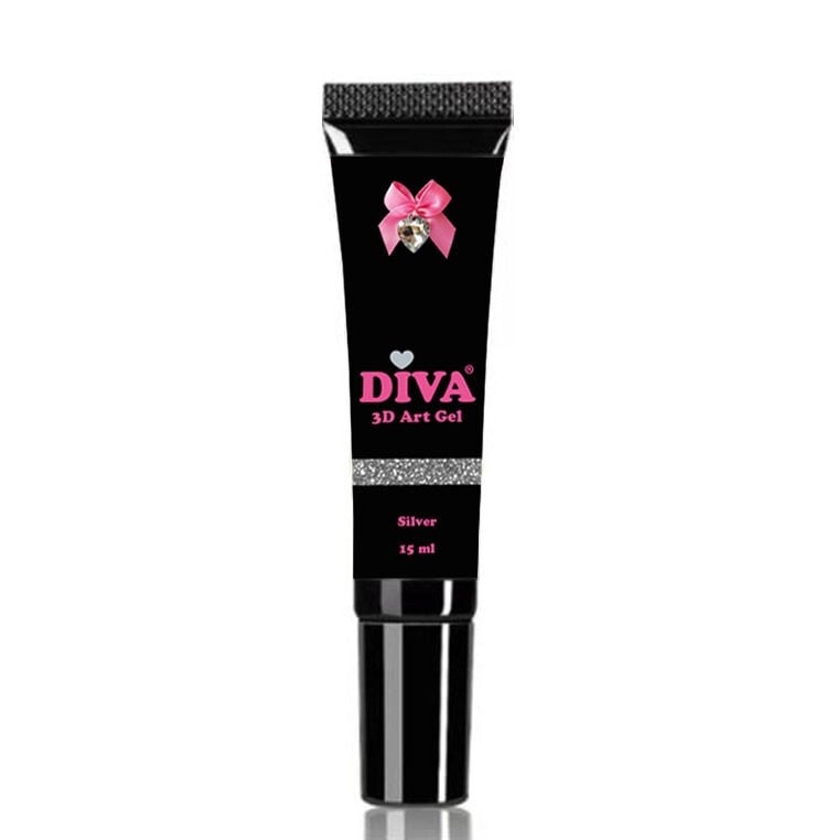 DIVA 3D Art Gel Silver 15ml