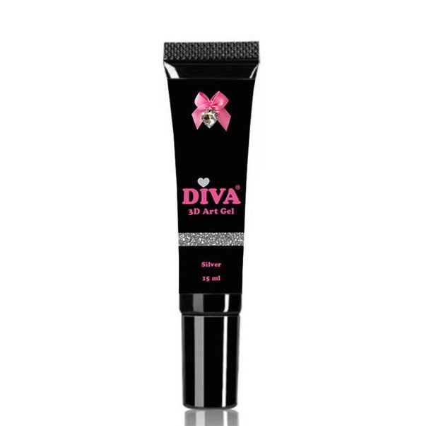DIVA 3D Art Gel Silver 15ml