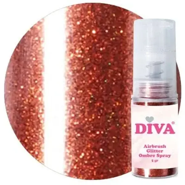 Diva Airbrush Glitter Ombre Spray Copper 8 - 5gr