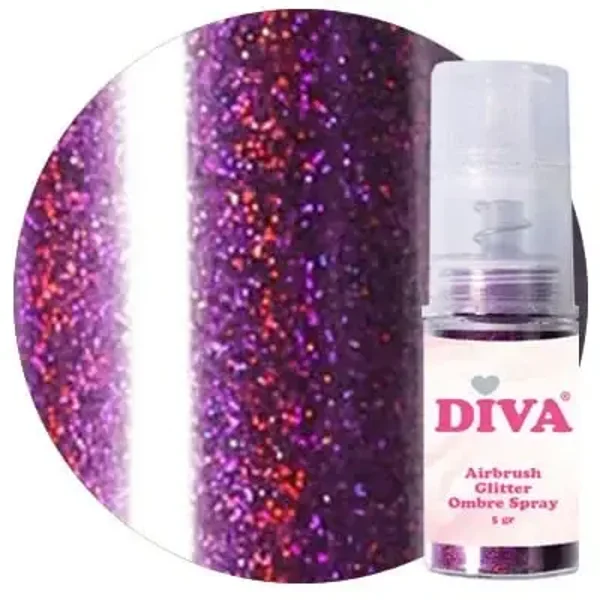 Diva Airbrush Glitter Ombre Spray Deep Purple 7 - 5gr