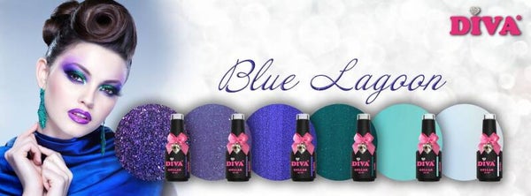 Diva Gellak Blue Lagoon Collection + gratis glitter