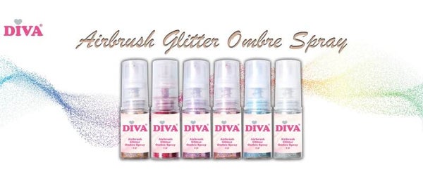 Diva Airbrush Glitter Ombre Spray Collection - 6 x 5gr