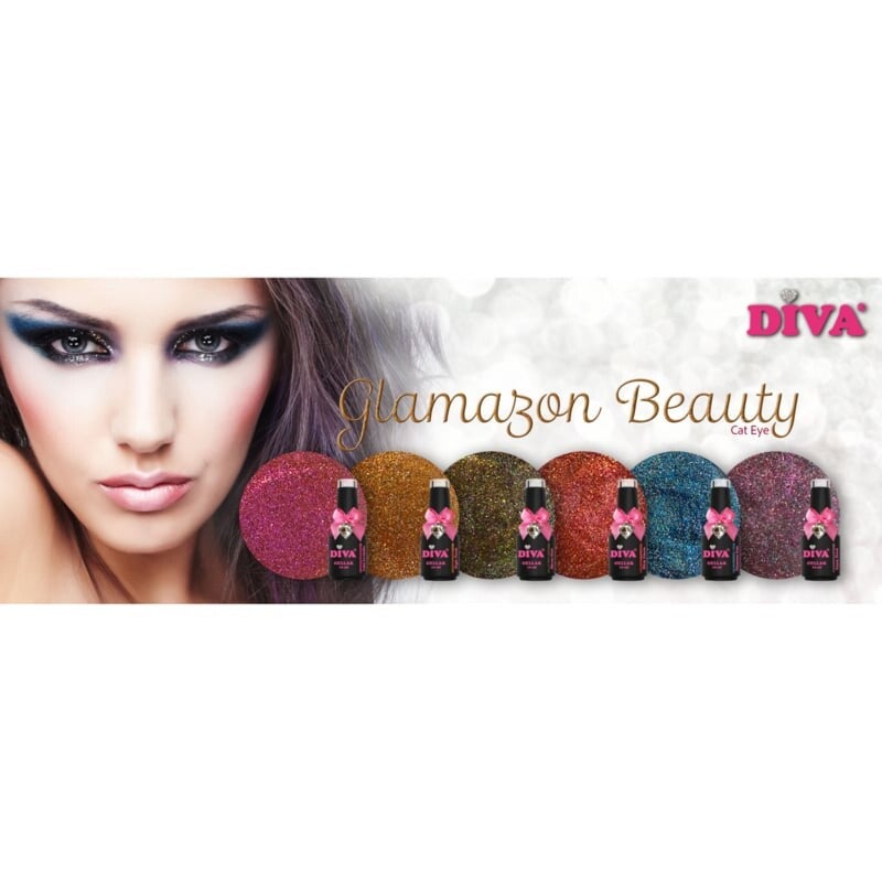 Diva Gellak Cat Eye Glamazon Beauty Colletion-Hema&TPO-free 6x10ml