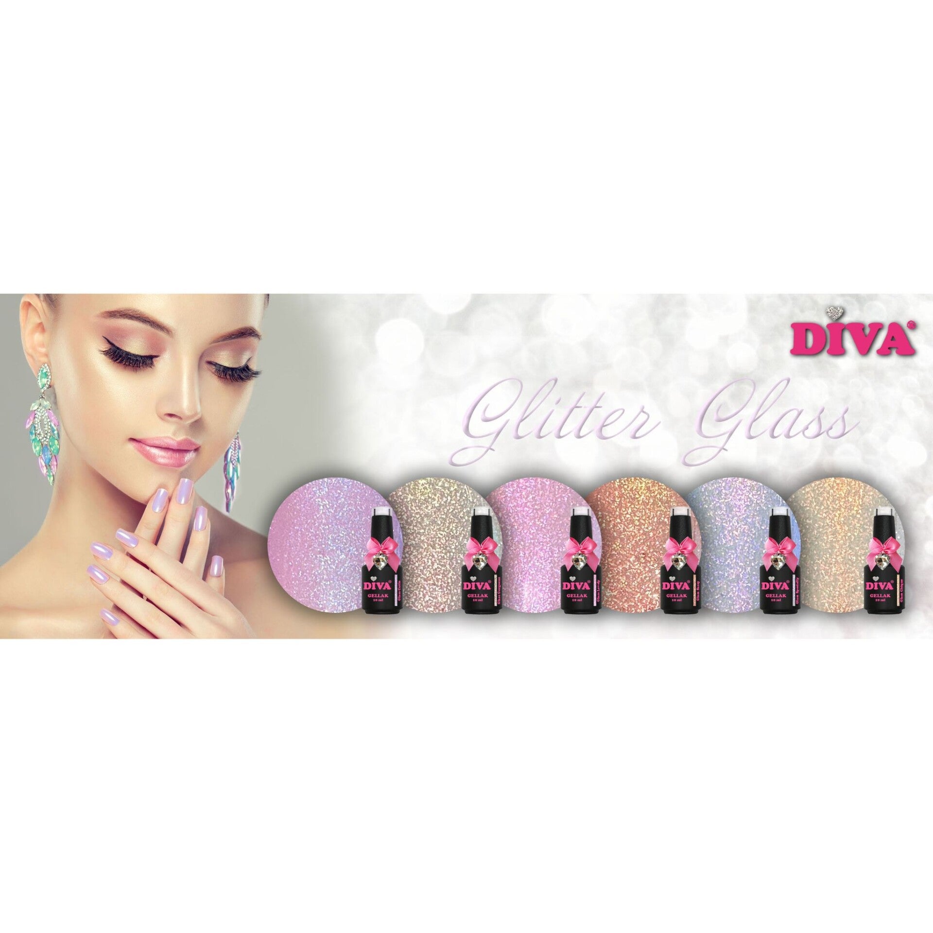 DIVA Gellak Glitter Glass Collection