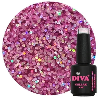 Diva Gellak Brilliant  Stuff - Dazzle Berry 6ml