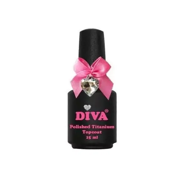 Diva UV Polished Titanium Topcoat  15 ml