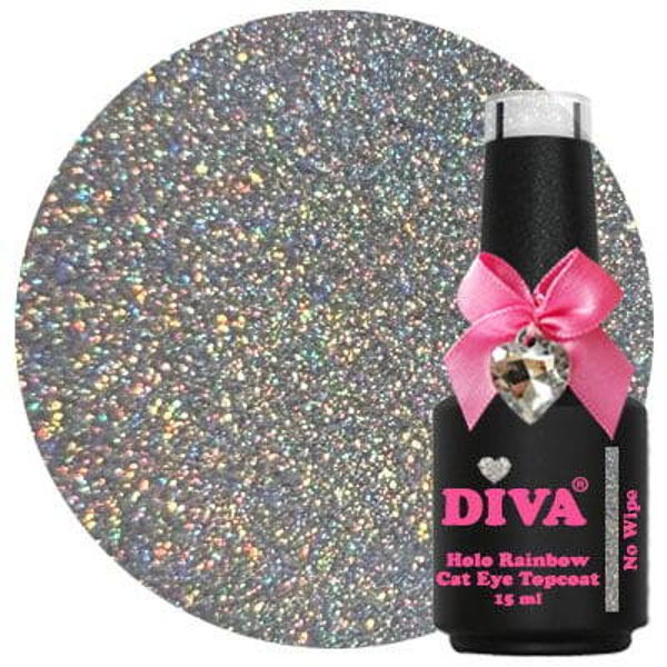Diva Holo Rainbow Cat Eye Topcoat 15ml