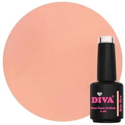 DIVA One Coat Gellak Bare Bloom Palette - Satin Glow  6ml