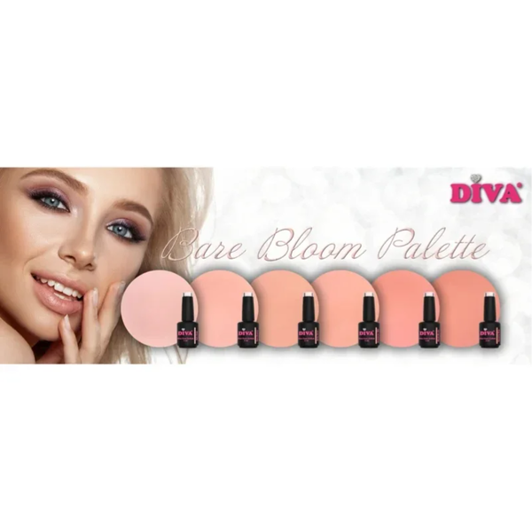 DIVA One Coat Gellak Bare Bloom Palette Collection 6x6ml