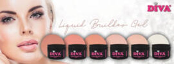 Diva Liquid Builder Gel Collection 6x 30ml - met gratis Colorpop Stickers en Fineliner