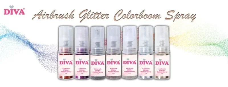 DIVA Airbrush Glitter Ombre Spray Collectie  - 7 x 5gr
