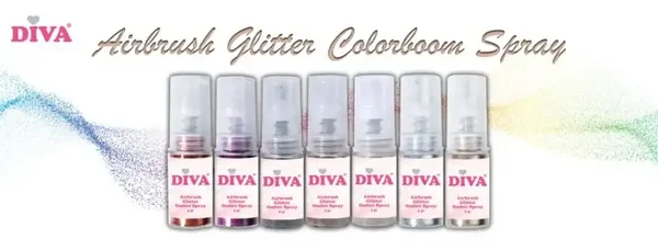 DIVA Airbrush Glitter Ombre Spray Collectie  - 7 x 5gr