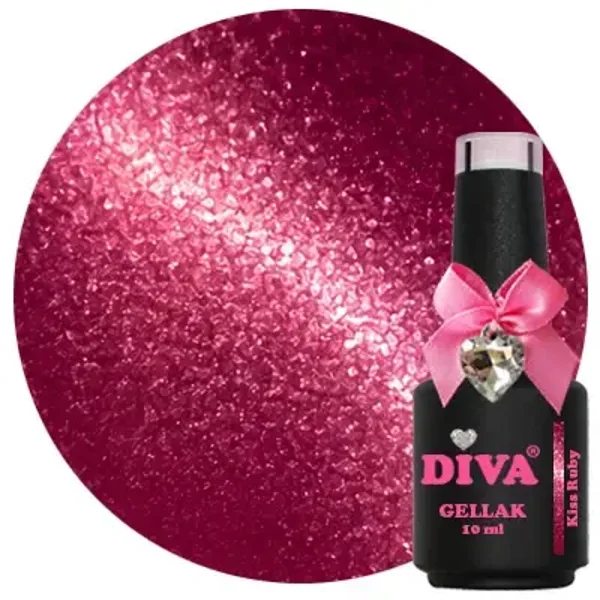 DIVA Gellak Cat Eye Rouge Obsession - Kiss Ruby 10 ml