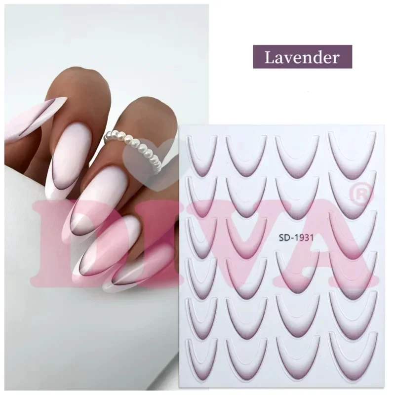 Faded French Smile Sticker Lavender