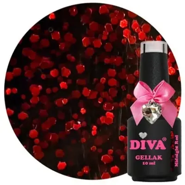 Diva Gellak Flame of Passion - Midnight Red 10ml