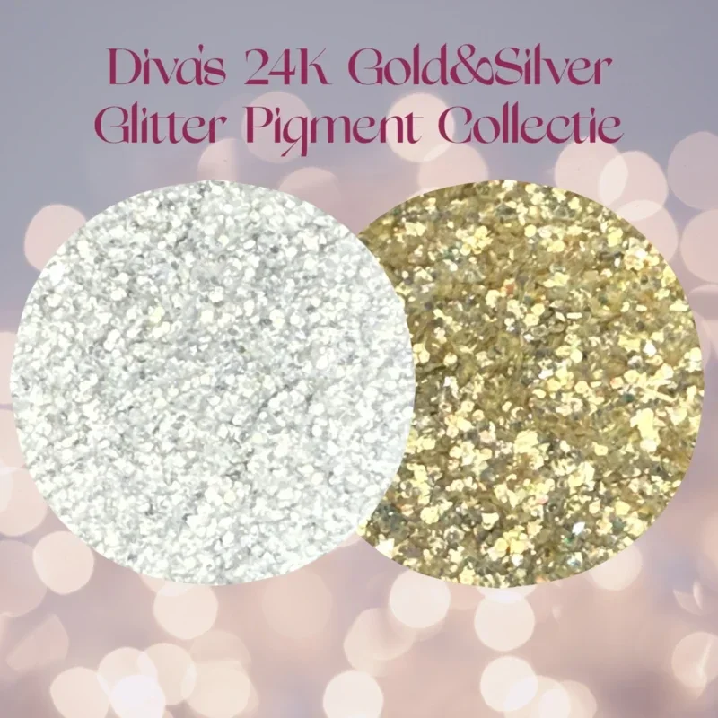 Diamondline Diva 24K Crystal Pigmenten - Gold&Silver Set