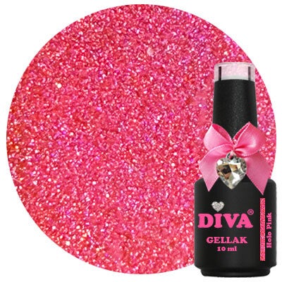 Diva Gellak Holo Rainbow Colorful-Pink 10ml