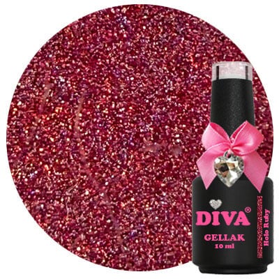 Diva Gellak Holo Rainbow Colorful-Ruby 10ml