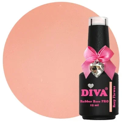DIVA Rubber Basecoat  Classic Rosy Flower 15 ml PRO