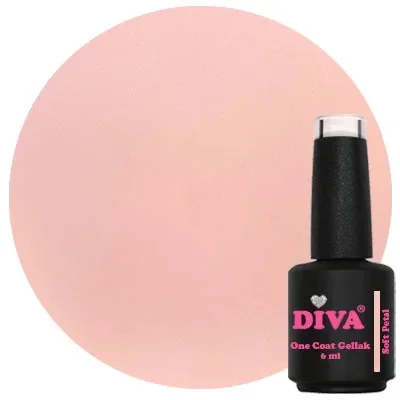 DIVA One Coat Gellak Bare Bloom Palette - Soft Petal 6ml