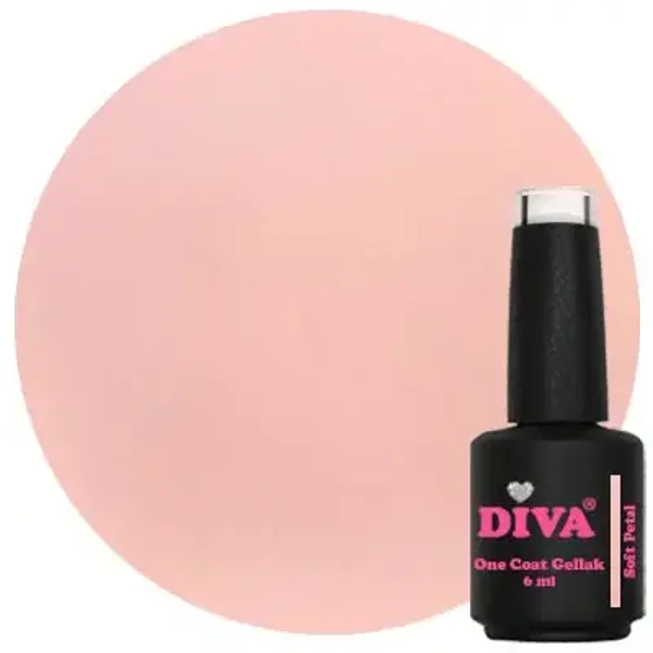 DIVA One Coat Gellak Bare Bloom Palette - Soft Petal 6ml