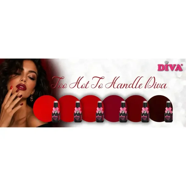 DIVA Gellak Too Hot To Handle Diva Collection 6x 10 ml - met gratis Colorpop Stickers
