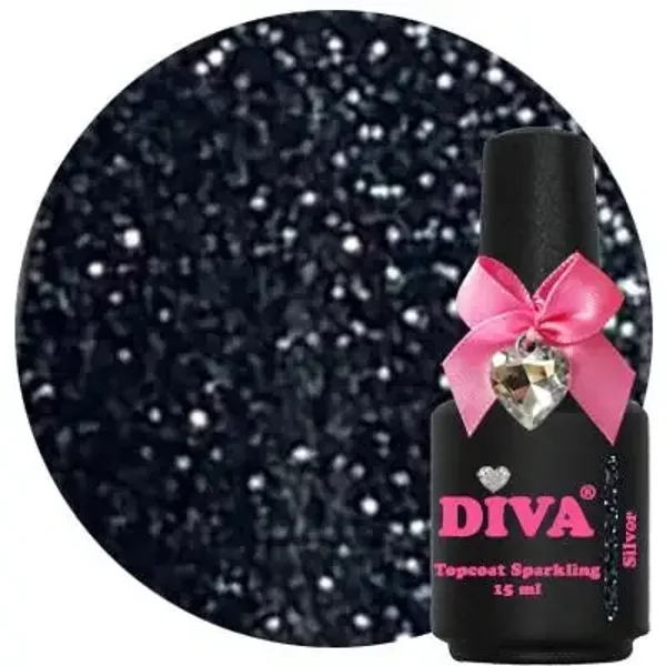Diva Topcoat Sparkling Silver 15ml