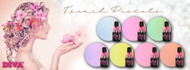 Diva Gellak French Pastel 10ml Collection - 6+1 - Hema Free