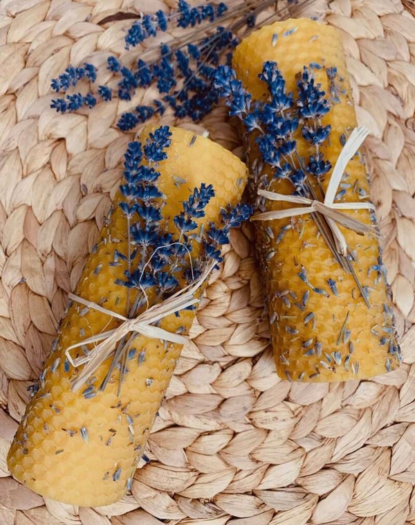 Blockljus bivax och lavendel