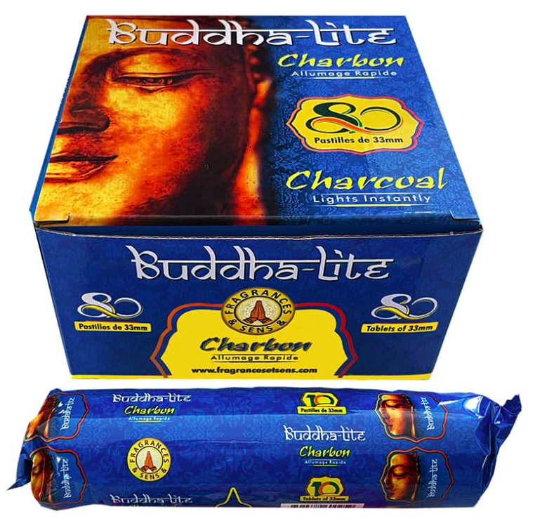 Charbon Fragrances & Sens Bouddha Lite Qualité Supérieure 33/80  - Encens