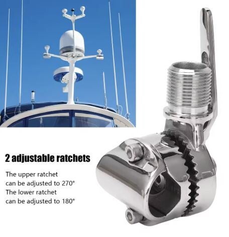 Support antenne pour tube de 22 à 25mm - inox 316