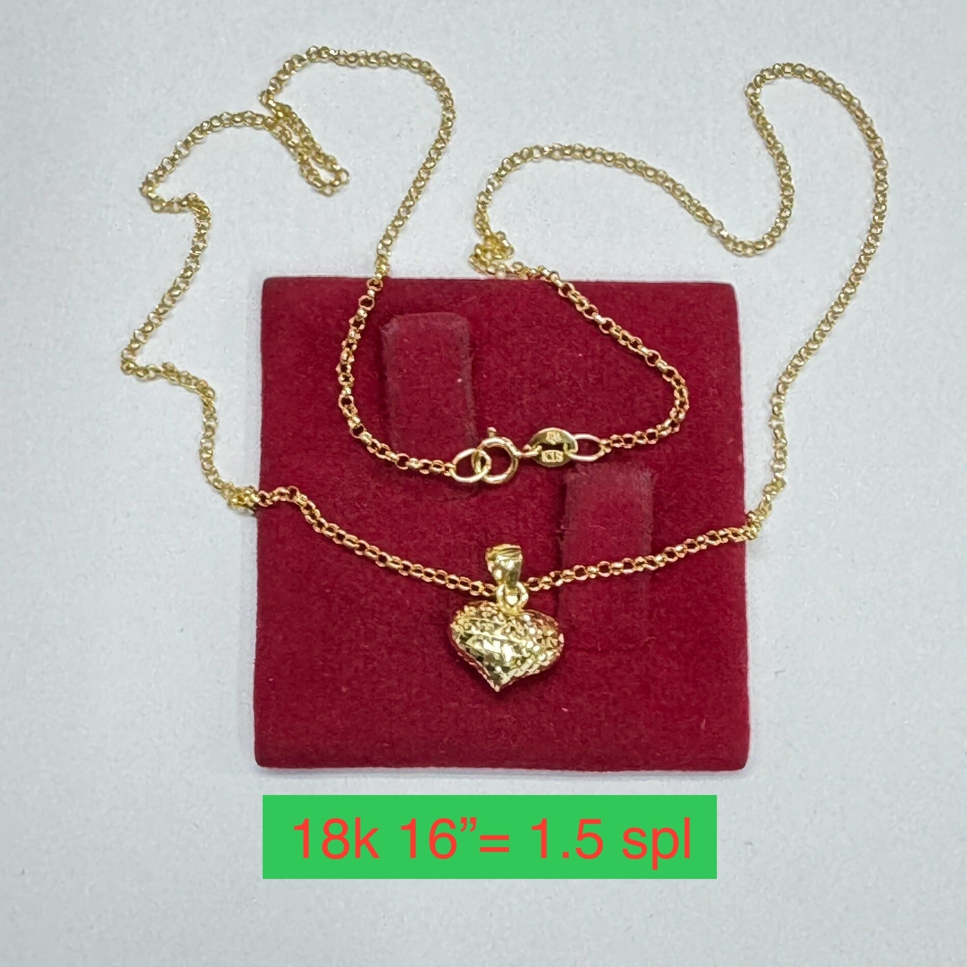 18k VSPL Gold Necklace with Pendant