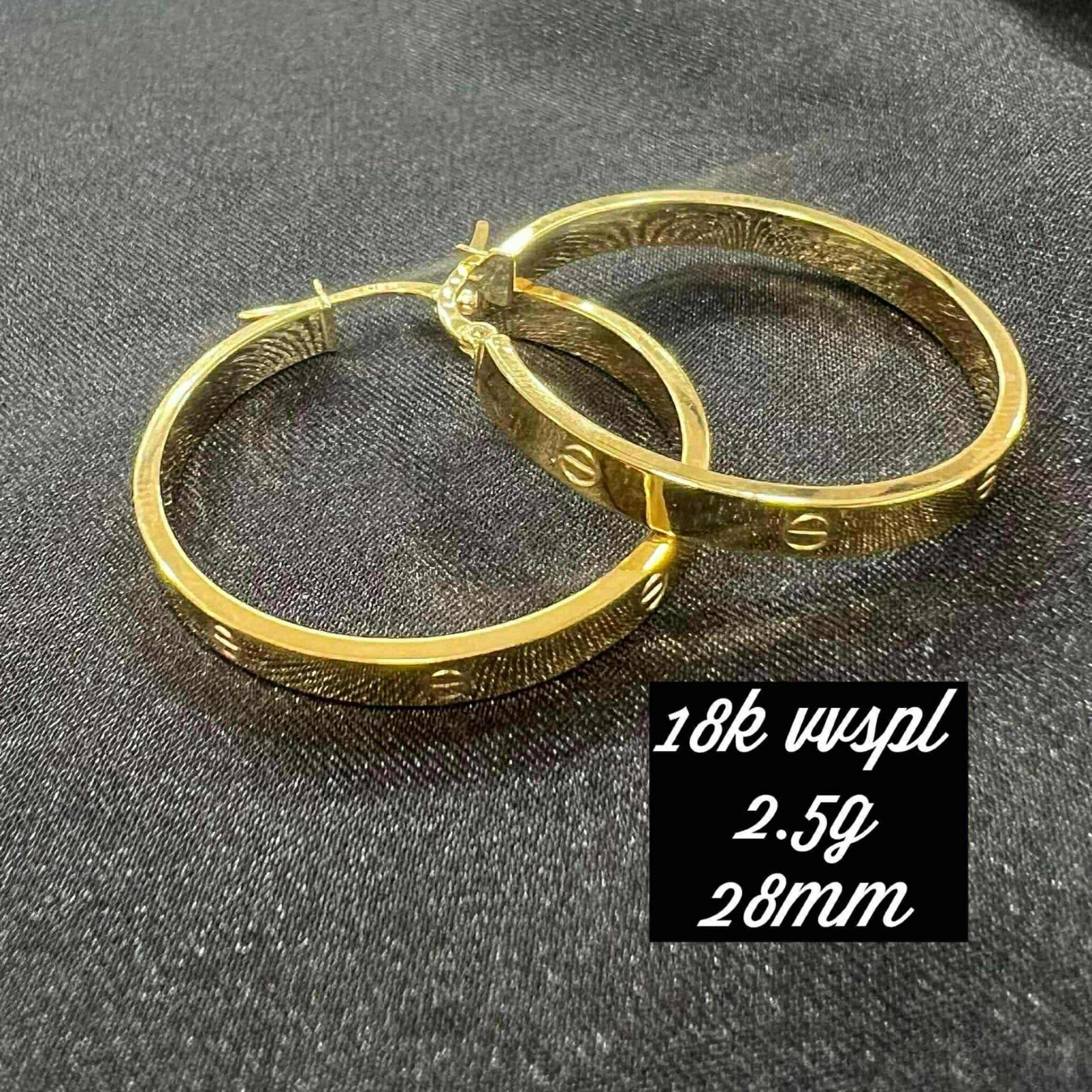 18k Saudi Gold VVSPL Earrings