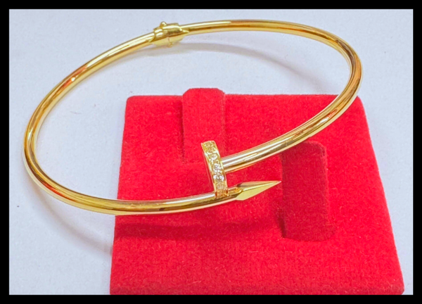 18K VSPL Saudi Gold Nail Bangle