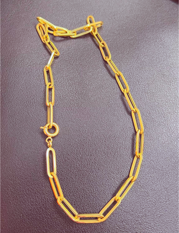 18K Japan Gold Chunky Paper Clip Chain